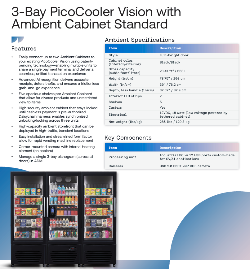 3 bay consumer facing